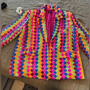 Sequin Blazer - Nasty Gal